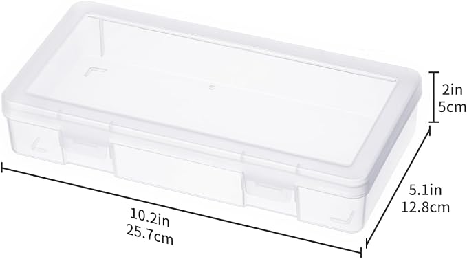 novelinks Clear Pencil Box and Small Plastic Storage Containers - Image 3