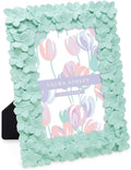 Laura Ashley 4x6 Mint Green Flower Textured Hand-Crafted Resin Picture Frame by Unknown