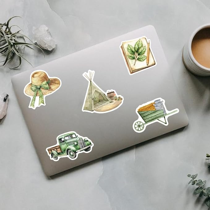 50 Pcs Cute Garden Farm Life Stickers, Vintage Plant Gardening Tool Animal - Image 7