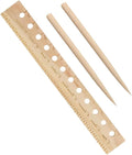 Seeding Ruler with Holes Wood, Seeding Ruler with Holes, Spacer Tool Seeder by Unknown