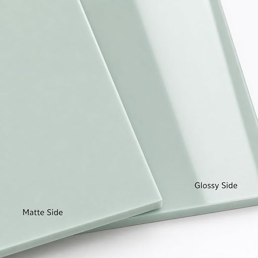 Sage Green Pastel Cast Acrylic Sheets 12x12 1/8" | Dual finish matte & glossy - Image 2