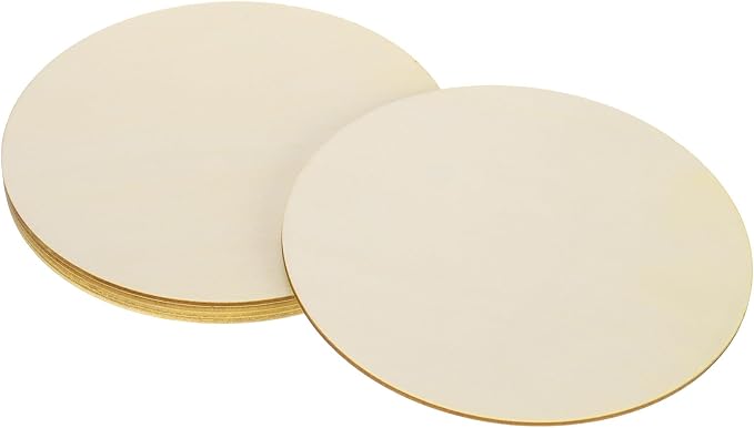DMiotech Basswood Sheet Round Unfinished Wood Boards 6 Inch x 1/8 Inch Plywood by DMiotech