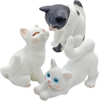 Dollhouse Cats w/ 1/12 Scale Accessories Mini Furniture Model Wooden Miniature - Image 2