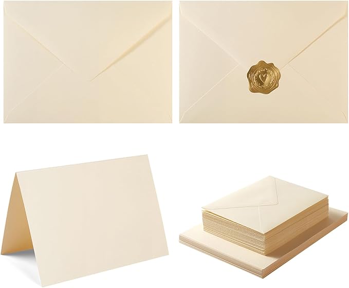50 Pack Cream A6 Envelopes by Toperd