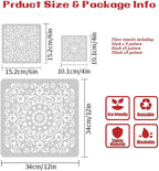 Mandala Stenils for Painting on Wood, Plastic Reusable Rangoli Stencils for DIY - Image 5