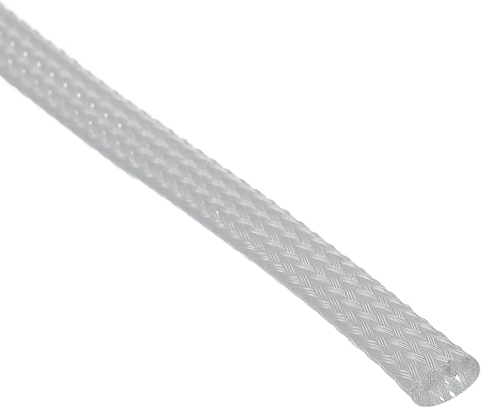 uxcell PET Expandable Sleeving 20ft 1/4" Gray Cable Management Sleeve Cord - Image 2