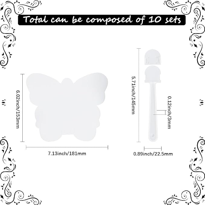 10Pcs Blank Hand Fans Mini Transparent Blank Fans Bulk Decorative Plastic - Image 2