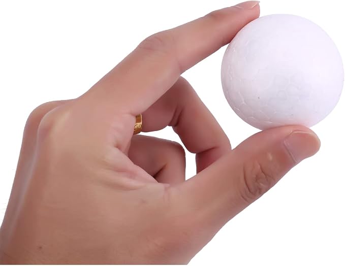 Crafjie 22PCS 2 Inchs White Foam Balls Half Round Polystyrene Half Foam Balls - Image 4