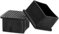 Flyshop Flexible Anti-Scratch PVC Patio Chair Table Leg Caps Tips Floor Protectors Square Furniture Covers, 20pcs, Black, 38 mm x 38 mm, 1-1/2" x 1-1/2"