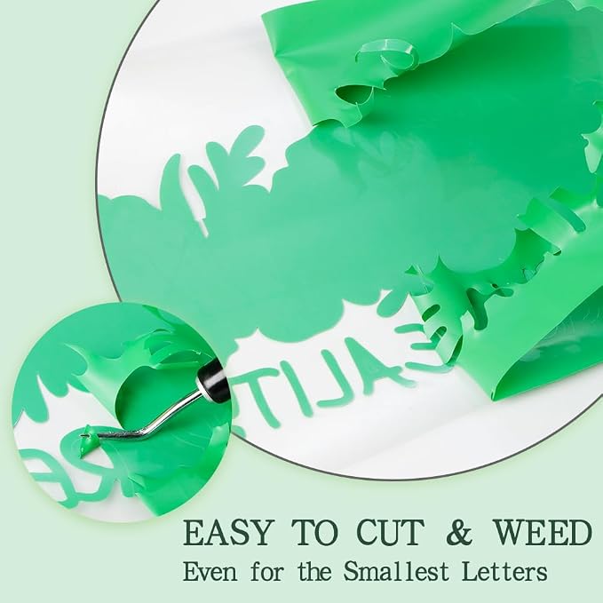 guangyintong Fruit Green Heat Transfer Vinyl HTV Rolls, 2 Rolls 12" x 12ft - Image 4