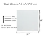 BANLTRE 12 Sheets 7.5 mil Mylar Sheet 12 x 12 inch Milky Translucent PET Blank - Image 3