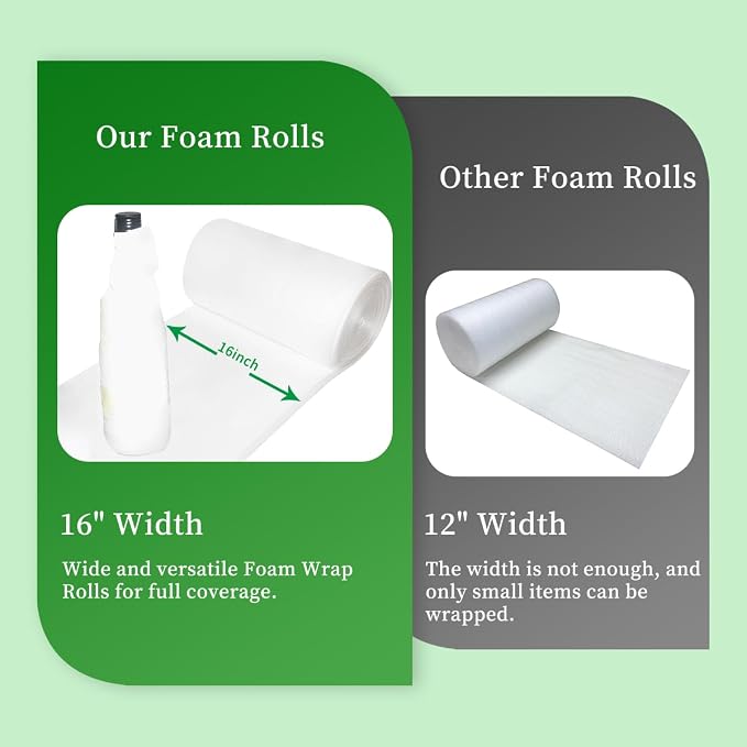 Moving Supplies, Foam Wrap Roll 16" Wide x 80' Length | - Image 3