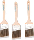 Vermeer Paint Brushes, 2.5 Inch Angled Paint Brush, Trim & Cut-in, 3 Pack | by Vermeer
