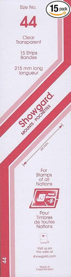 Strip Style Clear Stamp Mounts Size 44 by Showgard