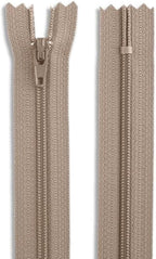 24" Khaki Nylon Coil Non-Separating Zipper #3 - Image 2