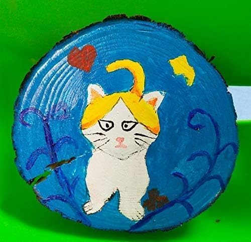 Unfinished Natural with Tree Bark Wood Slices 10 Pcs 4.2-4.7 inch Disc Coasters - Image 2