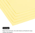 MECCANIXITY EVA Foam Sheets Light Yellow 35.4 Inch x 19.7 Inch 2mm Thick Crafts - Image 5