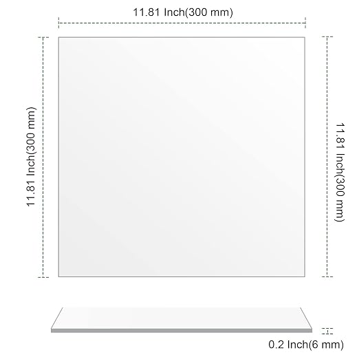 PINGEUI 8 PCS 12 x 12 x 1/4 Inch Clear Acrylic Plexiglass Sheets, Durable - Image 2