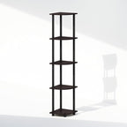 Furinno Turn-N-Tube Storage Shelves, 5-Tier Book Shelf, Corner Shelf, Toolless - Image 4