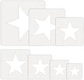 Teling 14 Pieces Large Stencil for Painting on Wood Plastic 5 Point Template by Teling