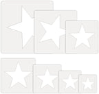 Teling 14 Pieces Large Stencil for Painting on Wood Plastic 5 Point Template by Teling