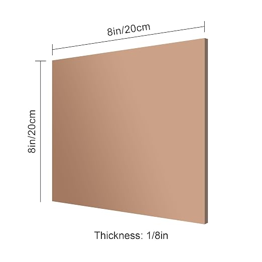 8x8 Inches Bronze Mirror Acrylic Sheet – 2 Pcs Reflective Acrylic Panel - Image 2