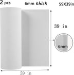 AMZQNART 2Pcs EVA Foam 6mm, Cosplay Foam 39x59 inch White, High Density 90 kg/m³ - Image 2