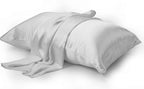 Gray Silk Pillowcase for Women Made in USA, Anti Wrinkle Silk Pillow Cases Queen - Image 4