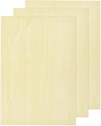 MECCANIXITY 3pcs Basswood Sheets 12 x 8 x 3/8 Inch Unfinished Wood Boards by MECCANIXITY