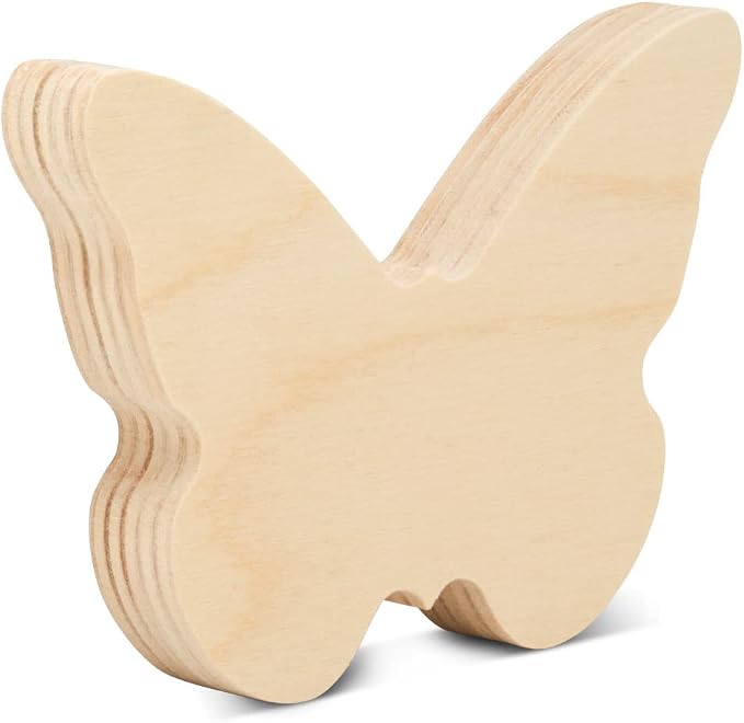 Wooden Butterfly Cutout 4-inch, 1/2 inch Thick, by Woodpeckers - Image 4