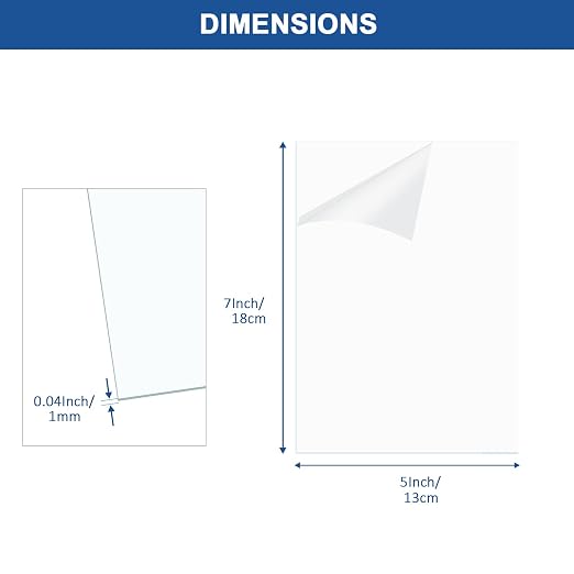 6 Pack Clear Plexiglass Sheets 5×7×0.04In Thin PET Plexi Glass Sheets - Image 3