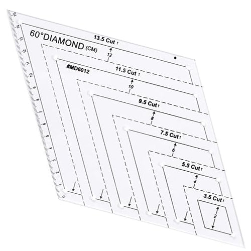 1 Pc Transparent Quilting Templates Ruler, by Unknown