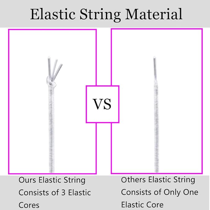 LUSTEMBER Elastic String for Bracelets, 1 mm x 110 Yards Sturdy Stretchy - Image 3