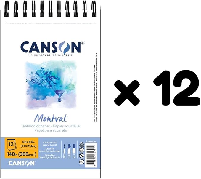 Canson Montval Watercolor Paper, 5.5" x 8.5", 12 Sheets/Pad, 12 Pads | Artist - Image 3