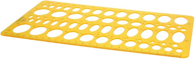 Utoolmart Geometric Drawing Template Measuring Ruler 25cm by Utoolmart