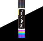 TECKWRAP Black Holographic Reflective Adhesive Vinyl Flashlight Sensitive Vinyl by TECKWRAP