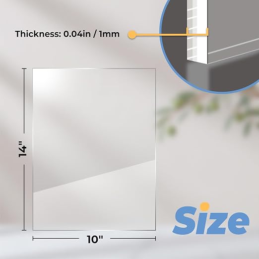 10×14" Plexiglass Sheets 5 Pack, 1mm Thick Transparent Acrylic Sheets, Cuttable - Image 3