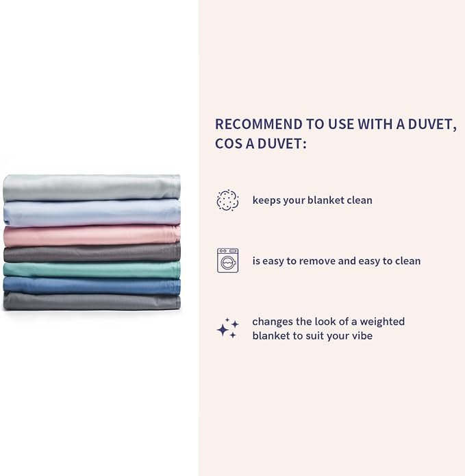 YnM Cooling Weighted Blanket for Adults, 15lbs Heavy Bed Throw for One Person - Image 8