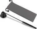 Candle Snuffer Black, Elegant Candle Extinguisher Snuffer Accessory with Long Handle for Putting Out Candle Flame Safely, GOSGOONE Premium Stainless Steel Candle Stopper Wick Snuffer for Candle Lovers