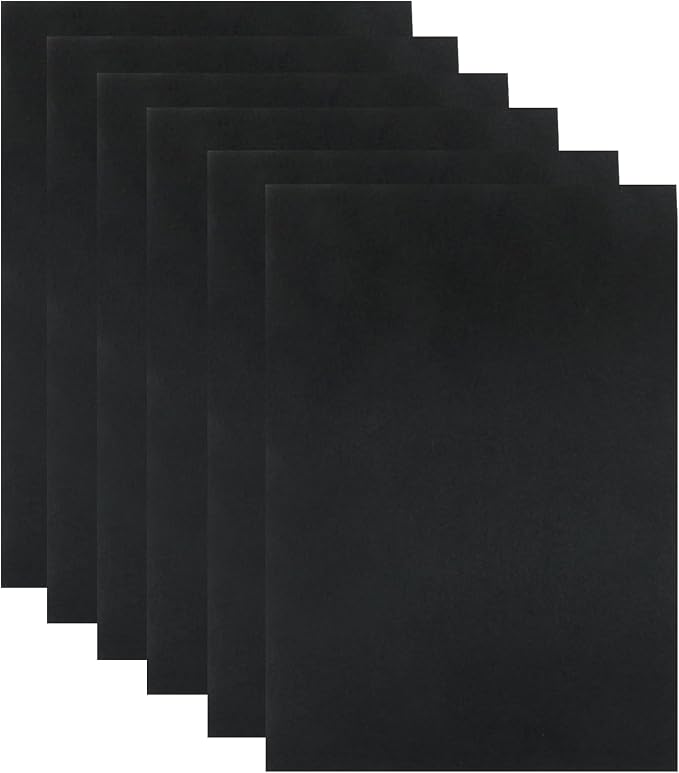 6 Pcs, 8 x 12 Inch Black Felt Sheets, 2mm Thick | Felt Fabric by Moicstiy