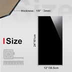 KINLINK 12x24 Plexiglass Sheets 1/8 inch Thick - 3mm Black Cast Acrylic Sheet - Image 2