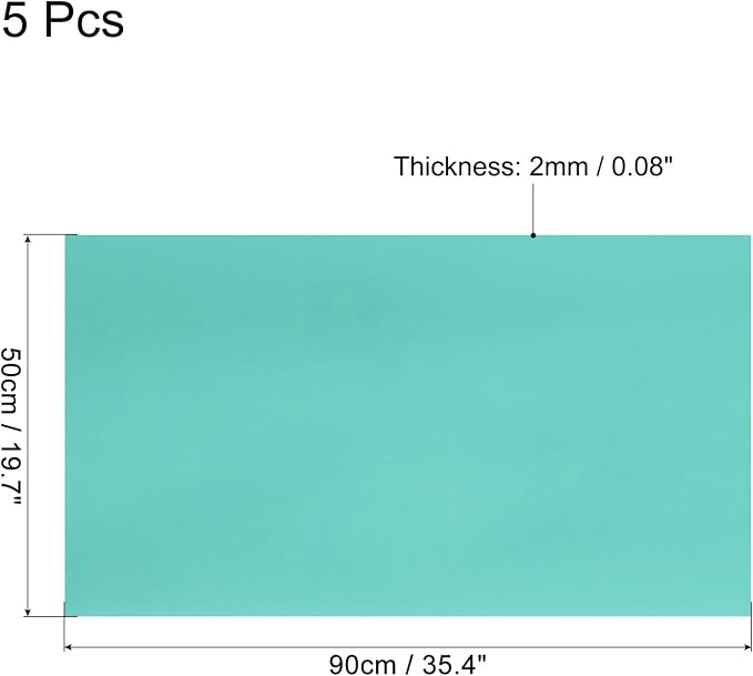 MECCANIXITY EVA Foam Sheets Green 35.4 Inch x 19.7 Inch 2mm Thick Crafts Foam - Image 2