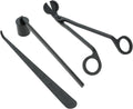 3 in 1 Candle Accessory Set, Candle Wick Trimmer, Candle Wick Snuffer, Candle Wick Dipper Beautiful Box for Candle Lover (Black)