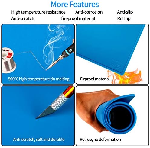 Kaisi S-130 Insulation Silicone Soldering Mat Repair Mat, Heat Resistant - Image 4
