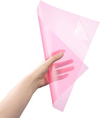 10-Pack A4 Colored PVC Flexible Plastic Sheets, 0.3mm Pink Transparent Film by GreatValueGreaterQuality