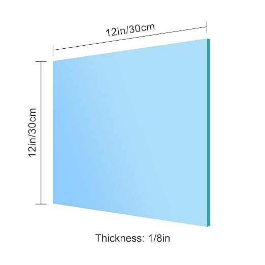 12x12 Inches Light Blue Mirror Acrylic Sheet – 2 Pcs Reflective Acrylic Panel - Image 6