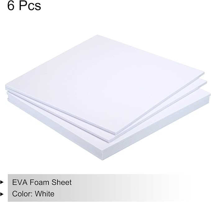MECCANIXITY EVA Foam Sheets White 9.8 Inch x 9.8 Inch 5mm Thick Crafts Foam - Image 3