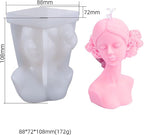 2 Pack Braid Girl Shape Portrait Candle Resin Mold - Image 3