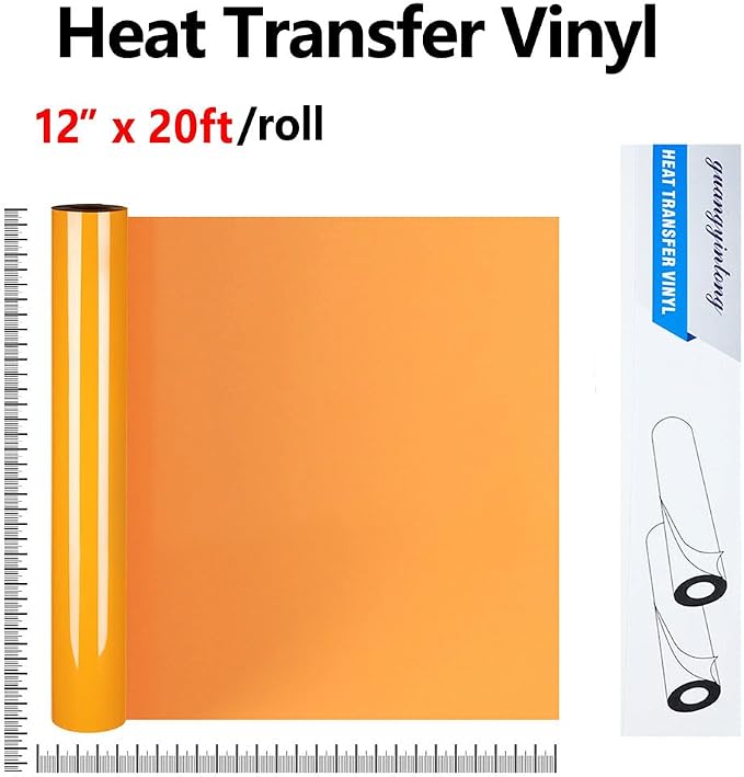 guangyintong Light Orange Heat Transfer Vinyl HTV Rolls - Image 2