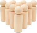 Small Wooden Peg Dolls Unfinished 5 1/2 inch, Giant Man Shape by Woodpeckers
